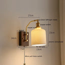 Axyaa Ceramic Copper LED Wall Light Rotatable Bedroom Lamp Indoor Home Decor E27