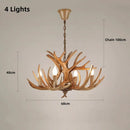 Axyaa Antler Resin Deer Horn Pendant Chandelier - Home Decor Lamp