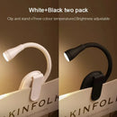 Axyaa 3-Color LED Book Light Clip with Adjustable Brightness and Eye Protection
