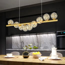 Axyaa Glass Balls Chandelier for Kitchen Dining Room Office Front Desk G9 LED Lighting