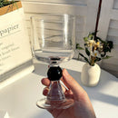 Axyaa Vintage Ball Stemmed Wine Glass - 300ml, Clear Amber Black Green, Ins Style