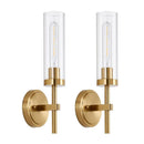Axyaa Nordic Golden Glass Double Head Wall Lamp for Modern Living Spaces
