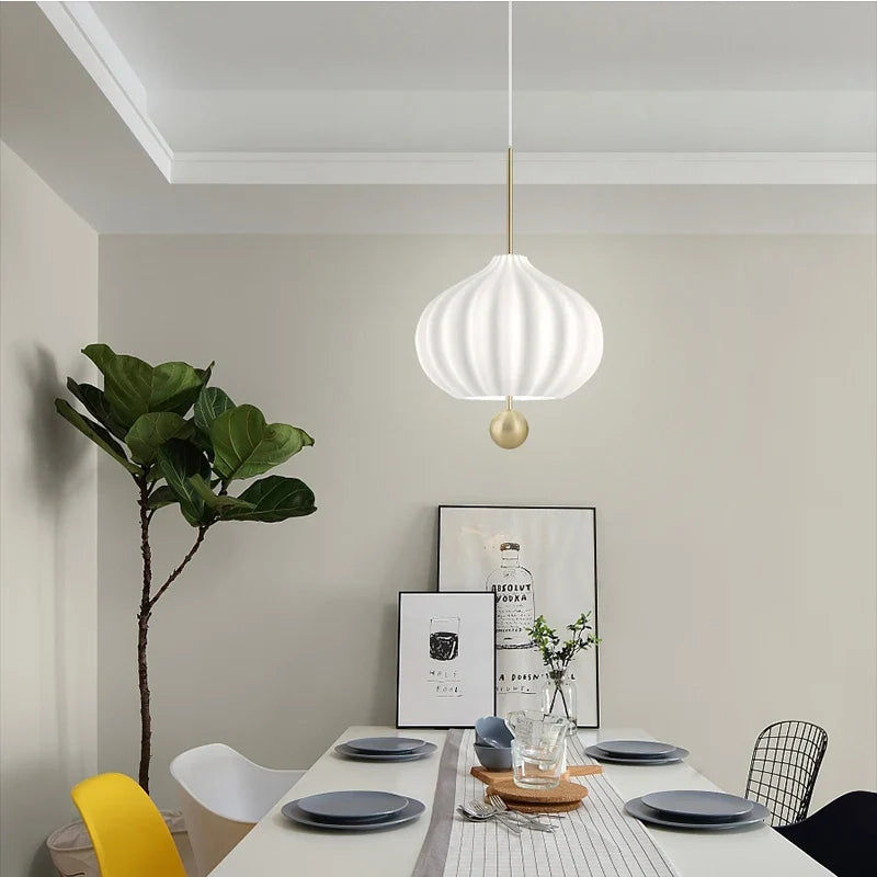 Axyaa White Glass Chandelier: Elegant Single Head Lighting Solution