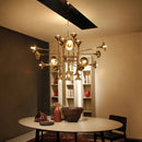 Axyaa Flared Trumpet Chandelier 12/16/24 Head Rose Gold Kitchen Island Lamp