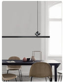 Axyaa Nordic Minimalist Straight Bar Pendant Light - Brushed Aluminum Hanging Line Fixture