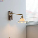 Axyaa Flower Ceramic LED Wall Light with Copper Arm, Modern Design Fixtures