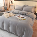 Axyaa 2024 Luxury Cotton Thickened Solid Color Four-Piece Set