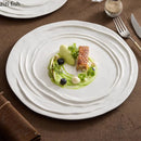 Axyaa Ceramic Texture Plate Set for Steak, Pasta, and Desserts