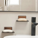 Wall-Mounted Black Walnut Soap Rack by Axyaa: No-Water Soap Box Shelf