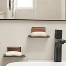 Wall-Mounted Black Walnut Soap Rack for Axyaa Household Soap Box