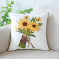 Axyaa Nordic Flower Embroidered Pillow Cover - Lightweight Luxury Home Decor