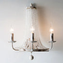 Axyaa French Countryside Crystal Wall Lamp for Living Room Bedroom Lighting