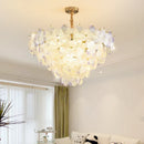 Axyaa French Flower Chandelier Bedroom Dining Room Crystal Lamp