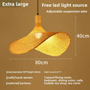 Axyaa Bamboo Weave Pendant Light - Wabi-Sabi Style for Tea Room, Staircase & Asian Decor