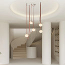 White Glass Chandelier for Home Decor - Axyaa Nordic Design Lighting