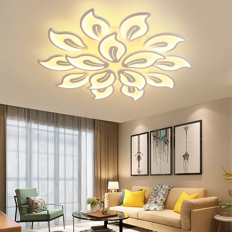 Axyaa Modern LED Ceiling Light for Living Room, Bedroom, and Study Room – Acrylic Chandelier Lamp Fixtures, AC90-260V