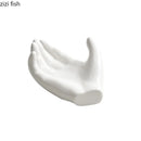 Axya Ceramic Buddha Hand Leaf Sushi Plate Set for Molecular Cuisine