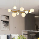 Axyaa Smoke Grey Glass Pendant Light Chandelier for Living Room