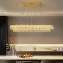 Axyaa Crystal Chandelier Stair Pendant Lamp Living Room Interior Lighting