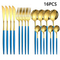 Axyaa 16-Piece Stainless Steel Tableware Set for Home, Hotel, and Restaurant