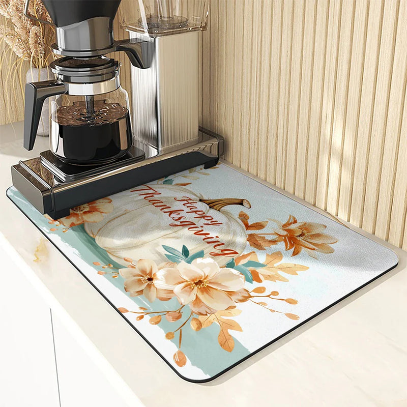 Axyaa Flower Branches Drying Mat - Absorbent Dish Placemat