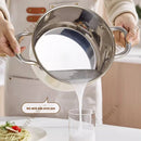 Axyaa 304 Stainless Steel Non-stick Soup Pot with Lid - Induction Cooker & Gas Stove Compatible