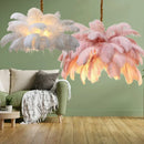 Axyaa Nordic Feather LED Chandelier Pendant Light for Modern Home Decor