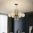 Axyaa Glass Ball LED Pendant Light - Modern Chandelier for Home Decor