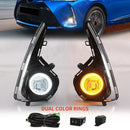 Axyaa Toyota Yaris Vitz Fog Lamp with LED Angel Eyes DRL Turn Signal Chrome Trim