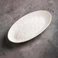 Axyaa Stone Patterned Ceramic Fish Plate: Unique Oval Serving Dish for Sushi, Sashimi & Molecular Cuisine