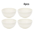 Axyaa White Plastic Tableware Set: Plate, Bowl, Cup, Fruit Plate, Dessert Plate, Salad Bowl, Drink Cup
