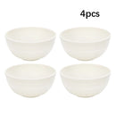 Axyaa White Plastic Tableware Set: Plate, Bowl, Cup, Fruit Plate, Dessert Plate, Salad Bowl, Drink Cup