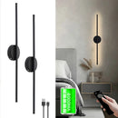 Axyaa Touch Switch LED Wall Sconce with USB, Dimmable, Wireless, Rechargeable