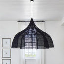 Axyaa Rattan Pendant Light: Retro Southeast Asian Style for Living & Dining Room