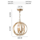 Axyaa Gold Vintage Metal Chandelier Pendant Lamp for Dining Room Kitchen Bedroom