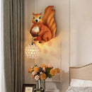 Axyaa Creative Squirrel Art LED Wall Light for Home Decor