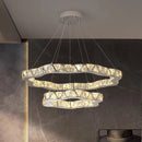 Axyaa Crystal Chandelier Stair Pendant Lamp Living Room Interior Lighting