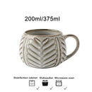 Axyaa Ceramic Ball Cup: Japan Style Retro Coffee Mug, Home Office Drinkware