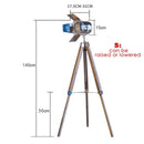 Axyaa Wooden Tripod Floor Lamp - Industrial Vintage Style for Home, Study, Bar, Hotel