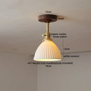 Axyaa Amber Glass Copper LED Ceiling Lights for Modern Home Decor