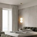 Axyaa Glass Ball LED Chandelier for Nordic Bedroom, Modern Minimalist Design