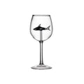 Axyaa 10oz 3D Shark Red Wine Goblet Cup in Pink, White, Blue, Grey