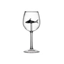 Axyaa 10oz 3D Shark Red Wine Goblet Cup in Pink, White, Blue, Grey