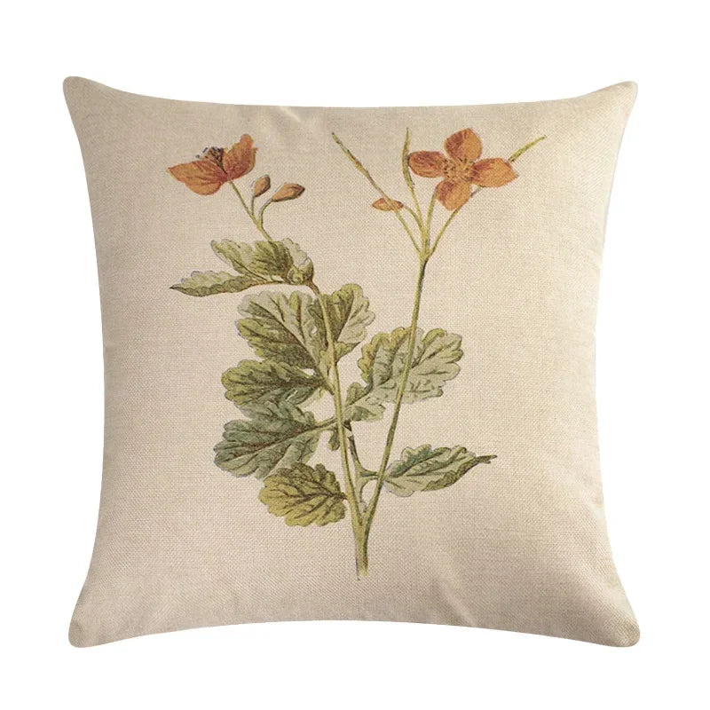 Axyaa Nordic Printed Cotton Linen Pillowcase for Home Office Decor 45*45cm