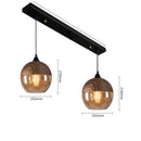 Axyaa Nordic Wood Grain LED Pendant Lamp, Modern Glass, Dining Room, Bedroom