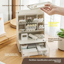 Axyaa Acrylic Makeup Organizer, Vanity Brush Holder for Bathroom, Countertop Cosmetic Storage