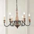 Axyaa Retro Chandelier: Solid Wood Dining Room Lamps for Stylish French Designer Home Decor