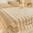 Axyaa Plush Fluffy Fitted Bed Sheet Mattress Topper - Single Double Simmons Cover