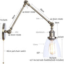 Axyaa Industrial Swing Arm LED Lamp with Pull Chain Switch