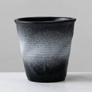 Axyaa Rough Pottery Coffee Cup, Irregular Gradient Ceramic Latte Tea Cup
